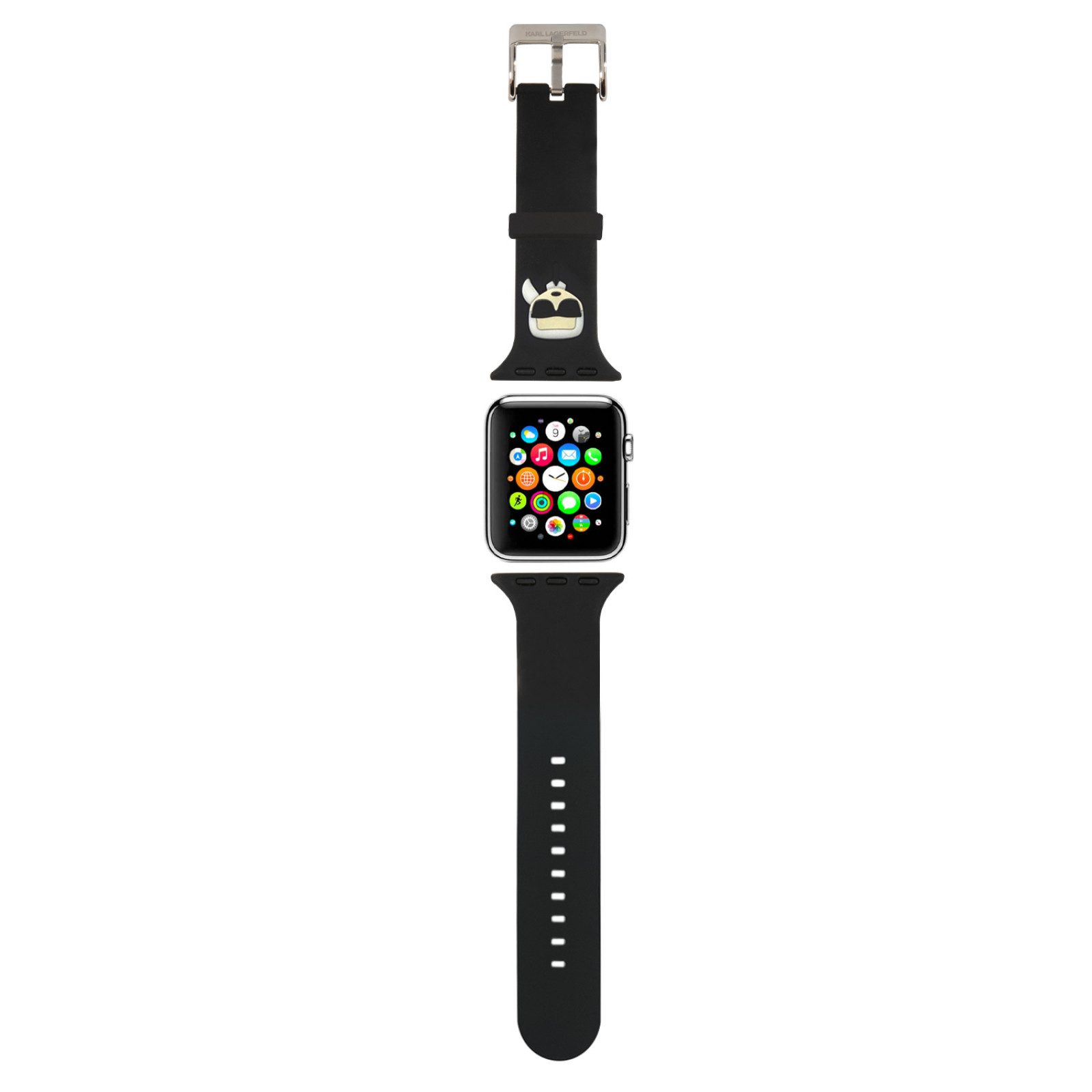 Каишка за часовник Karl Lagerfeld Karl Head Watch Strap за Apple Watch 42/44mm  - Черна
