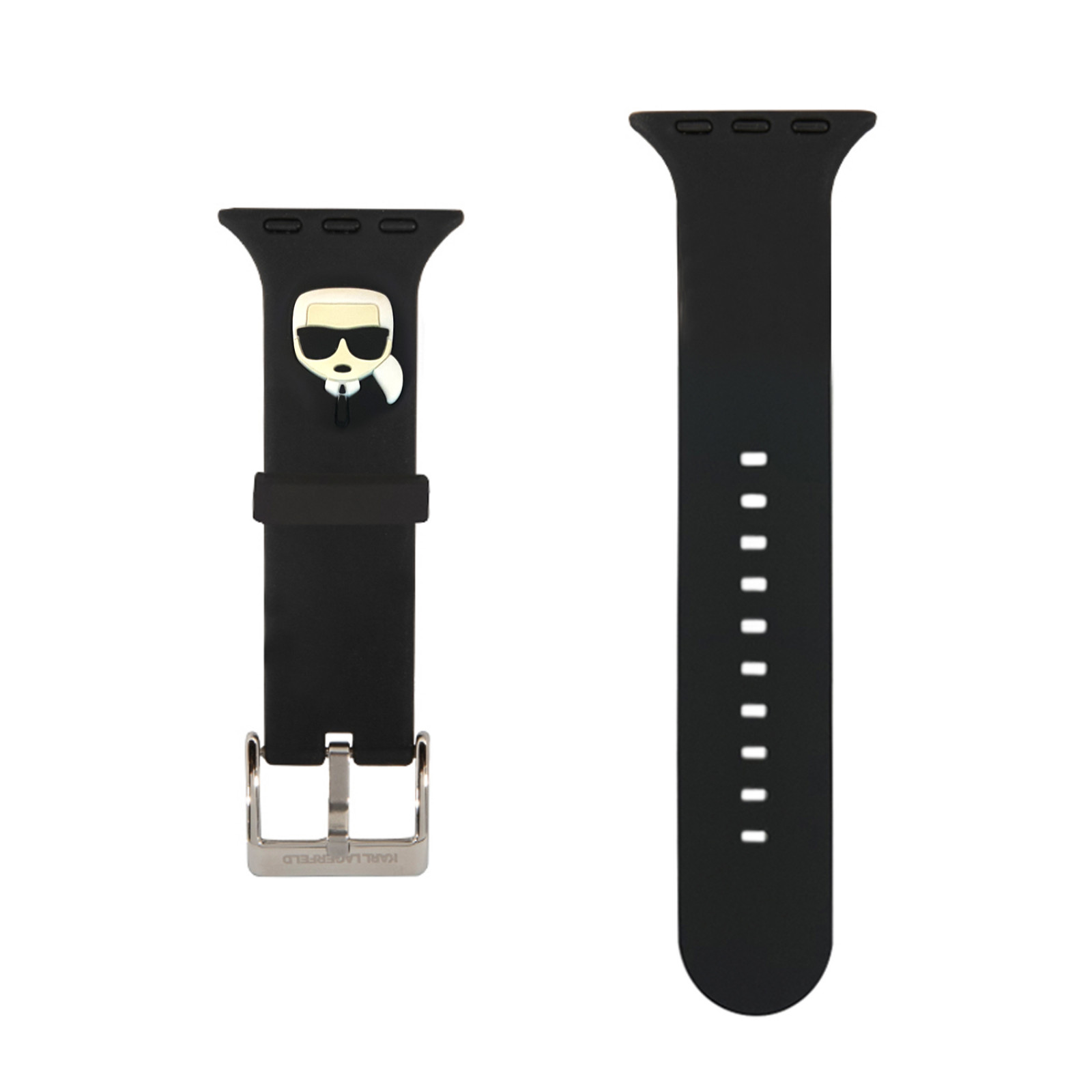Каишка за часовник Karl Lagerfeld Karl Head Watch Strap за Apple Watch 42/44mm  - Черна