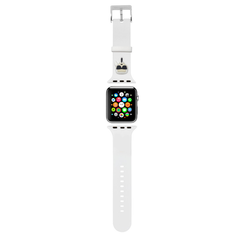 Каишка за часовник Karl Lagerfeld Karl Head Watch Strap за Apple Watch 42/44mm  - Бяла