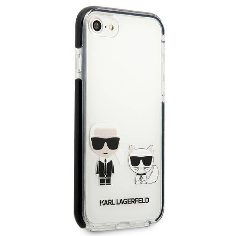 Гръб Karl Lagerfeld TPE Karl and Choupette Case за iPhone 7/8/SE2020/SE2022 - Бял