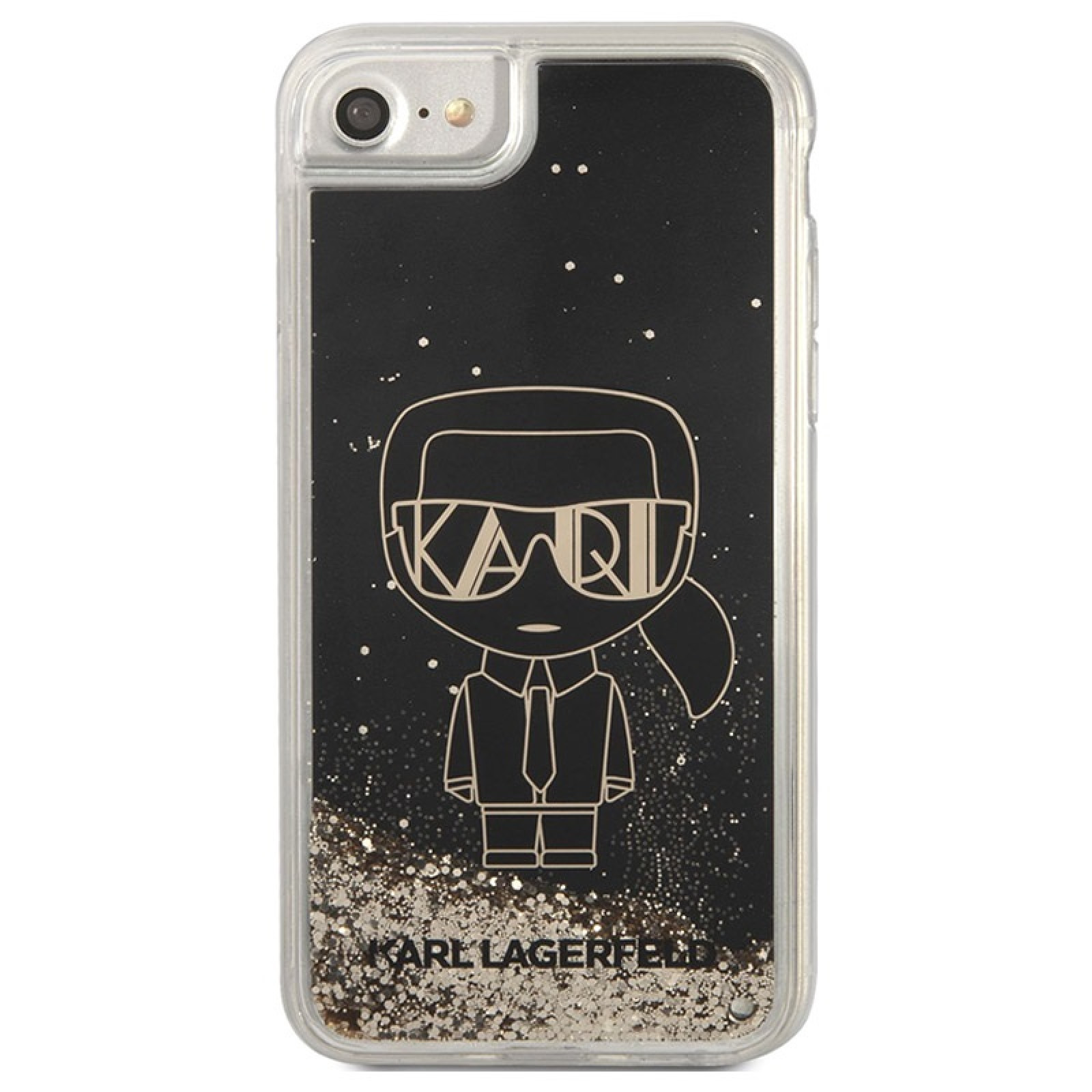 Гръб Karl Lagerfeld Liquid Glitter Gatsby Case за iPhone 7/8/SE2020/SE2022 - Черен