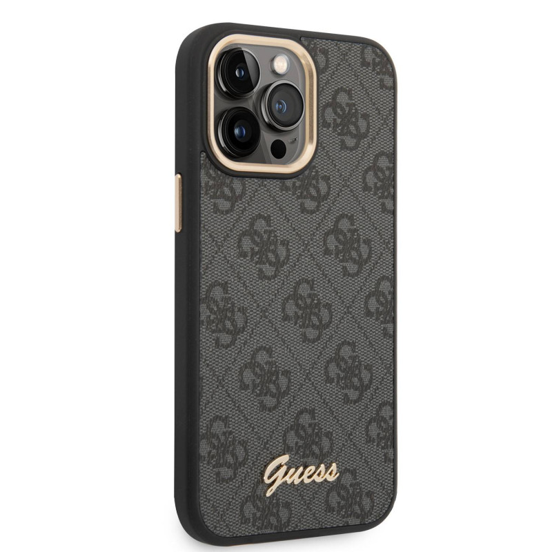 Гръб Guess PC/TPU 4G Metal Camera Outline Case за iPhone 14 Pro Max - Черен