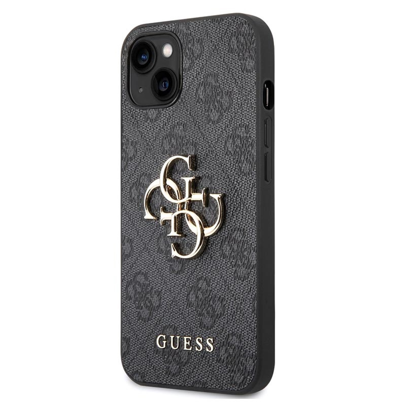 Гръб Guess PU 4G Metal Logo Case за iPhone 14/13  - Сив