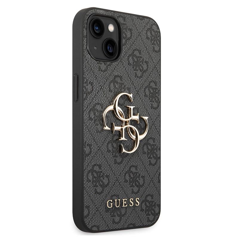 Гръб Guess PU 4G Metal Logo Case за iPhone 14/13  - Сив