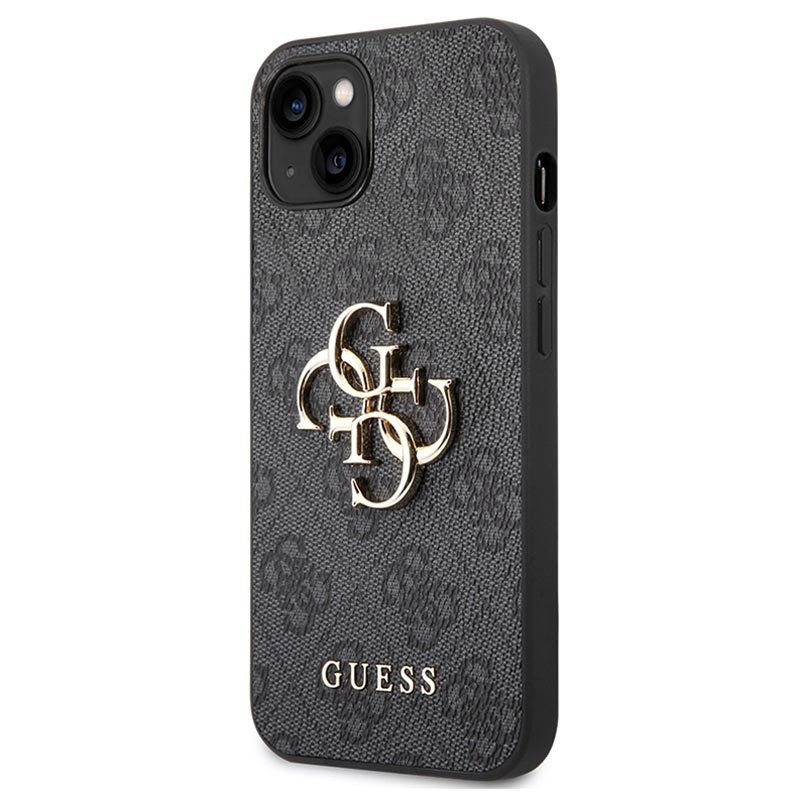 Гръб Guess PU 4G Metal Logo Case за iPhone 14 Plus  - Сив