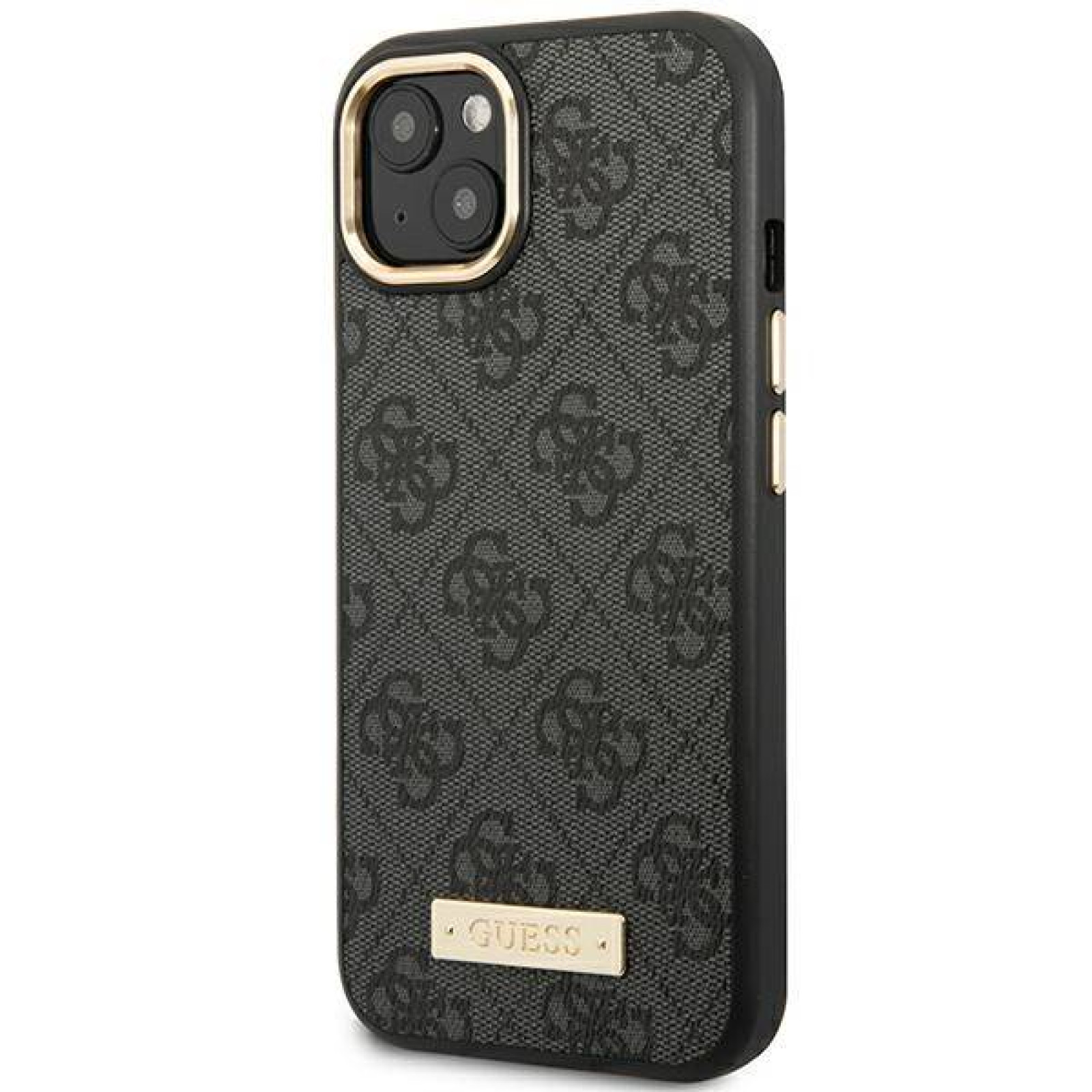 Гръб Guess PU 4G MagSafe Compatible Case за iPhone 14 Plus - Черен