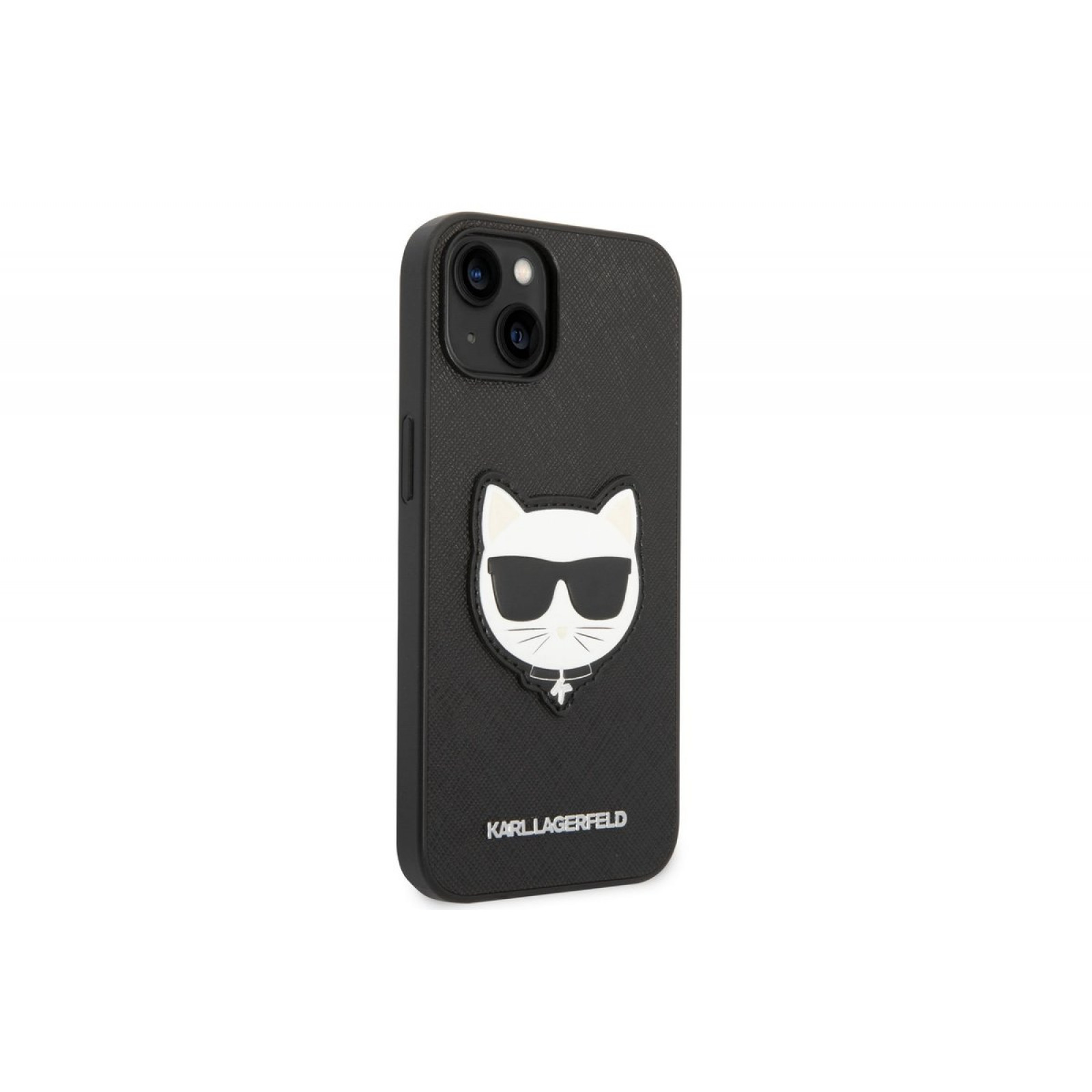 Гръб Karl Lagerfeld PU Saffiano Choupette Head Case за iPhone 14 Plus  - Черен