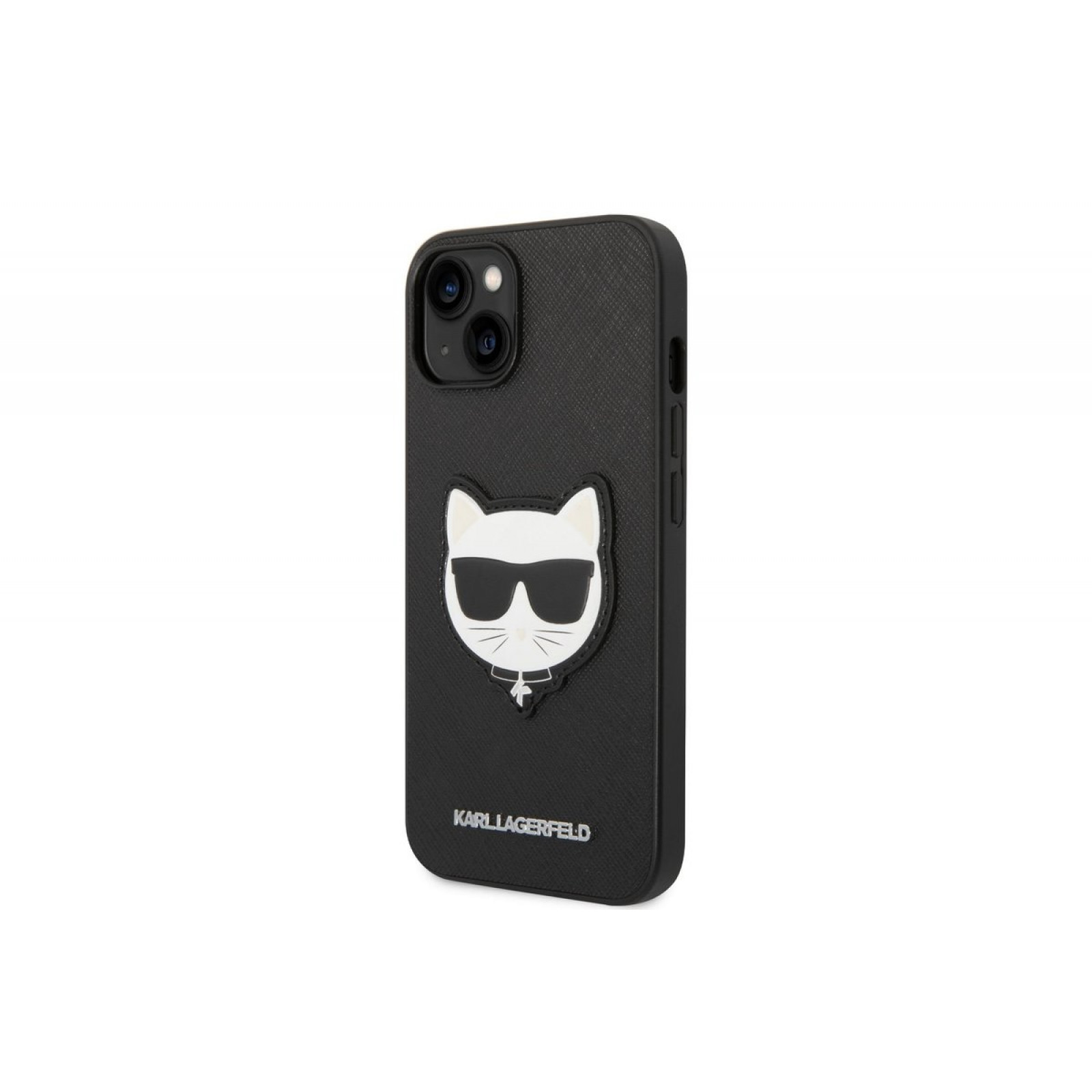 Гръб Karl Lagerfeld PU Saffiano Choupette Head Case за iPhone 14 Plus  - Черен