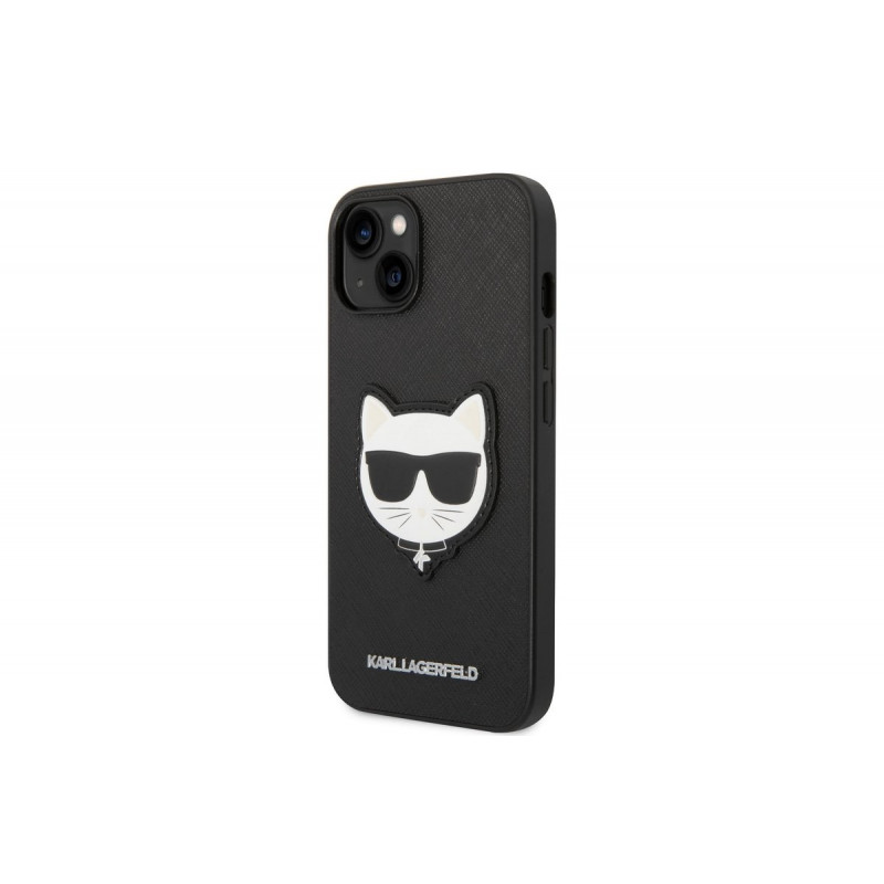 Гръб Karl Lagerfeld PU Saffiano Choupette Head Case за iPhone 14 Plus  - Черен