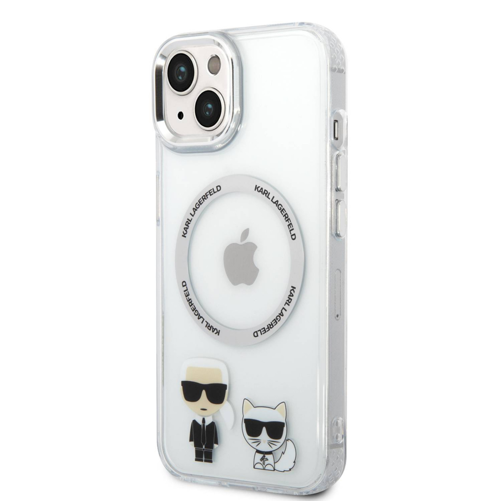 Гръб Karl Lagerfeld MagSafe Compatible Case Гръб Karl and Choupette за iPhone 14 Plus - Прозрачен