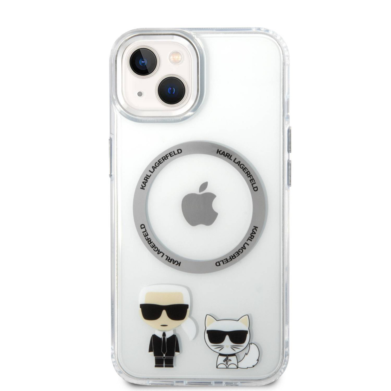 Гръб Karl Lagerfeld MagSafe Compatible Case Гръб Karl and Choupette за iPhone 14 Plus - Прозрачен