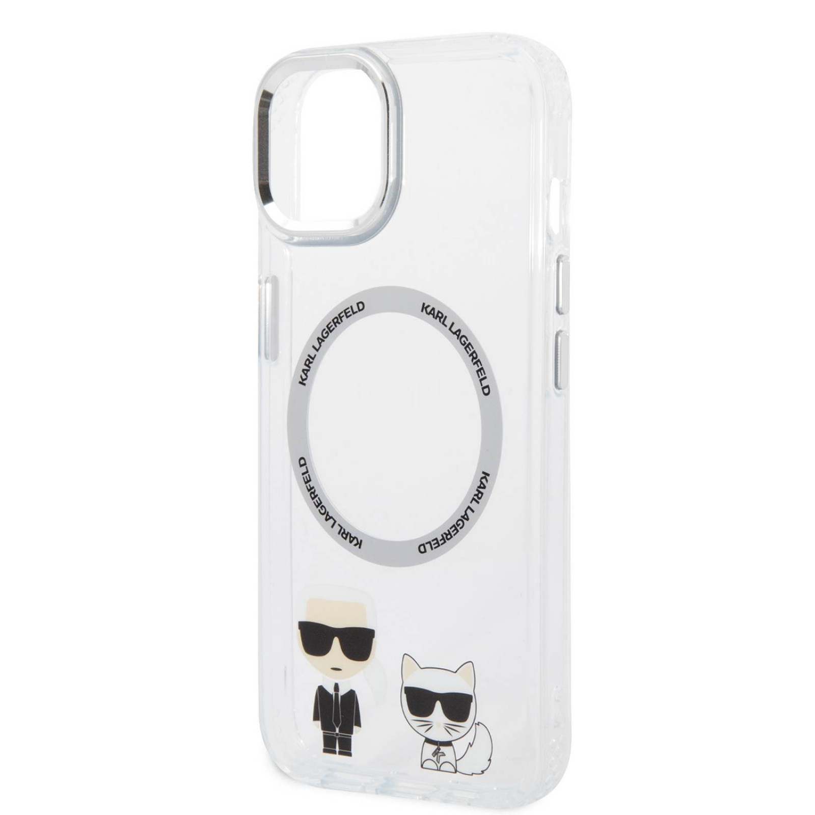 Гръб Karl Lagerfeld MagSafe Compatible Case Гръб Karl and Choupette за iPhone 14 Plus - Прозрачен