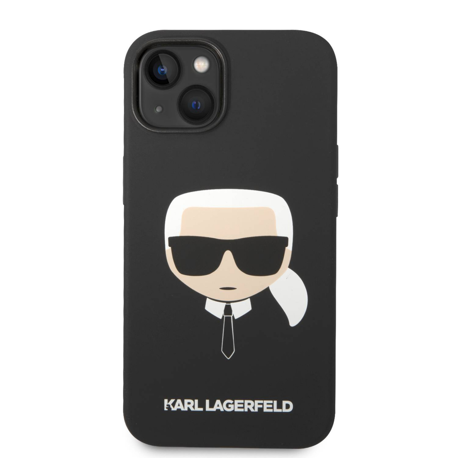 Гръб Karl Lagerfeld MagSafe Compatible Case Liquid Silicone, Karl Head за iPhone 14 Plus - Черен