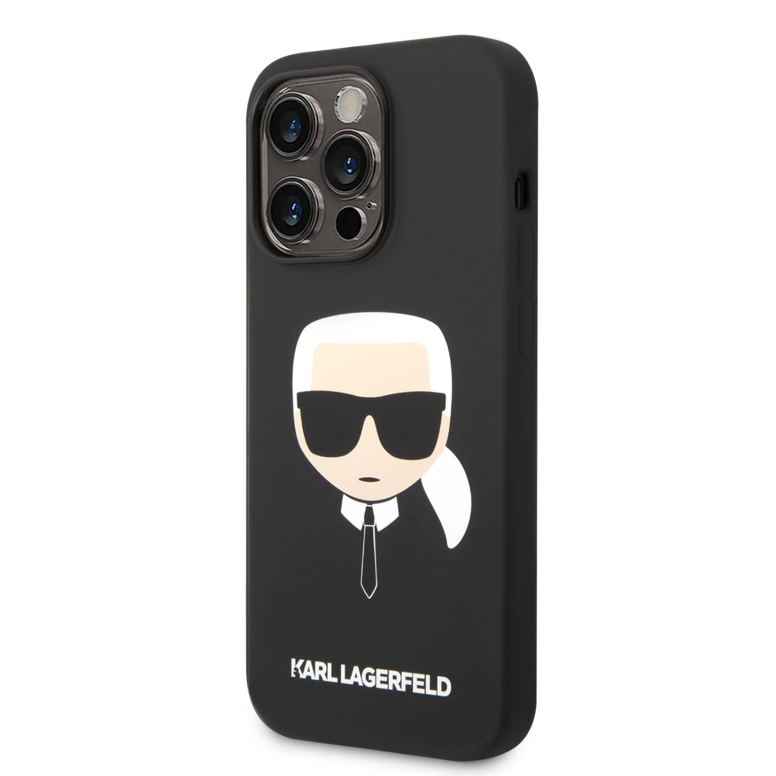 Гръб Karl Lagerfeld MagSafe Compatible Case Liquid Silicone, Karl Head за iPhone 14 Pro Max - Черен