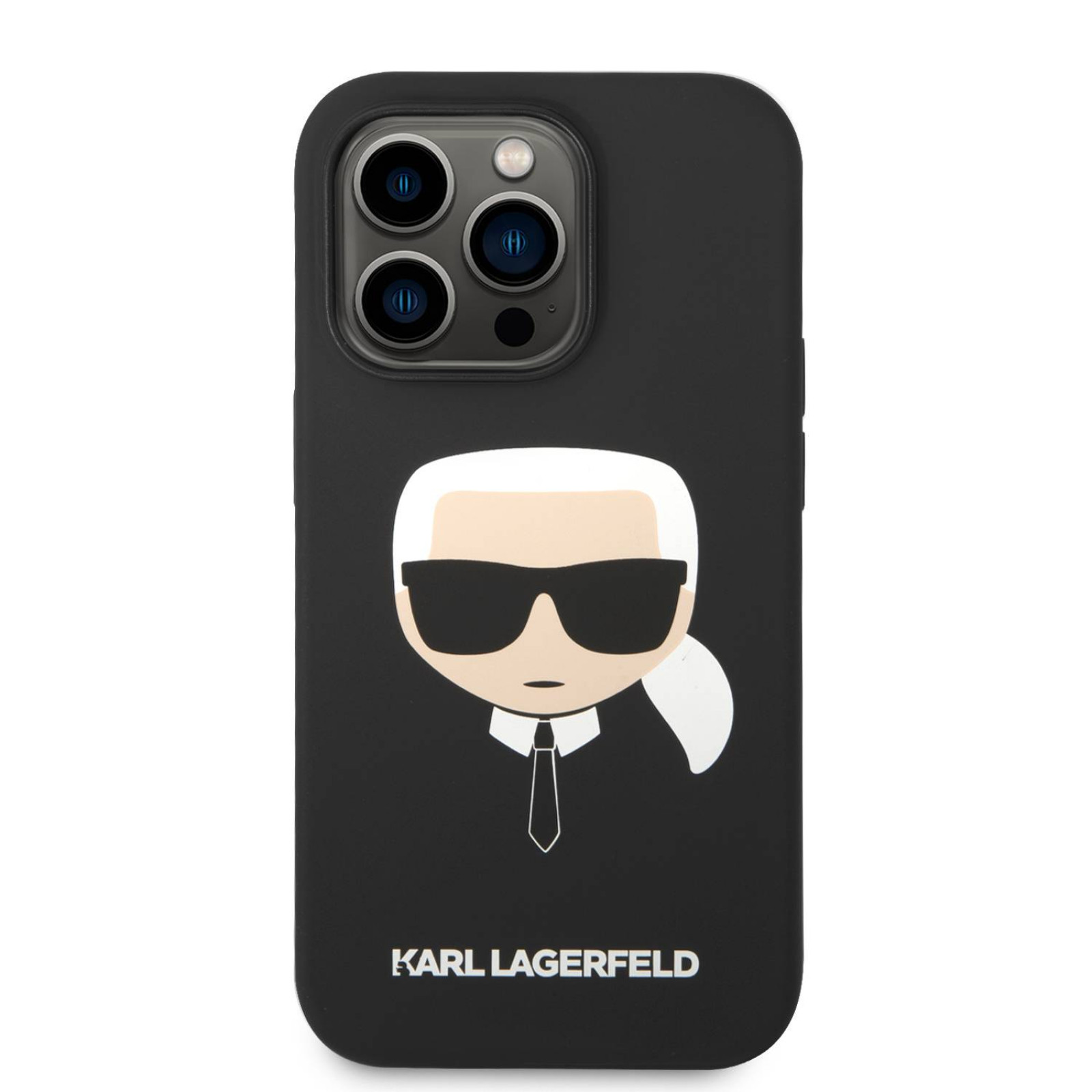 Гръб Karl Lagerfeld MagSafe Compatible Case Liquid Silicone Гръб Karl Head за iPhone 14 Pro Max - Черен