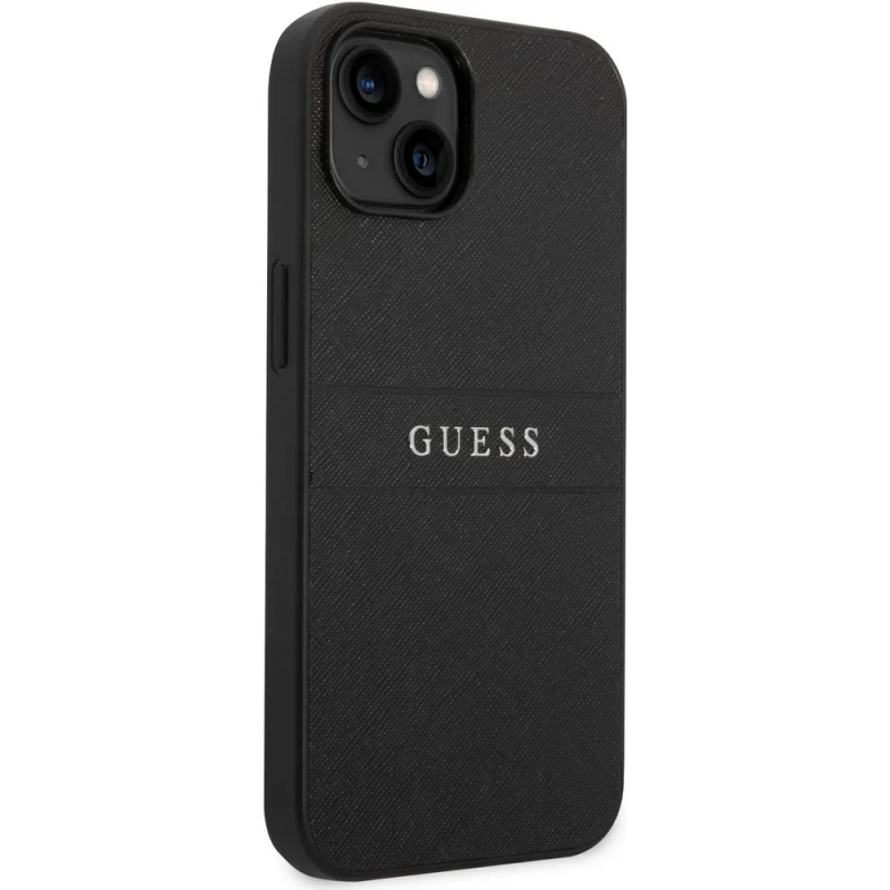 Гръб Guess PU Leather Saffiano Case за iPhone 14 Plus  - Черен