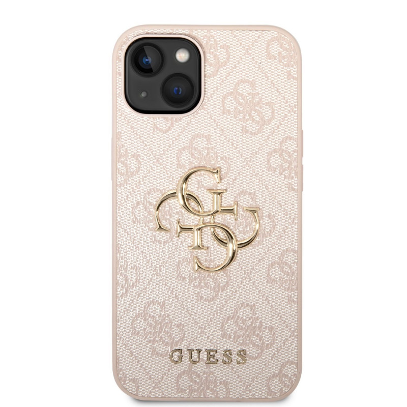 Гръб Guess PU 4G Metal Logo Case за iPhone 14 - Ро...