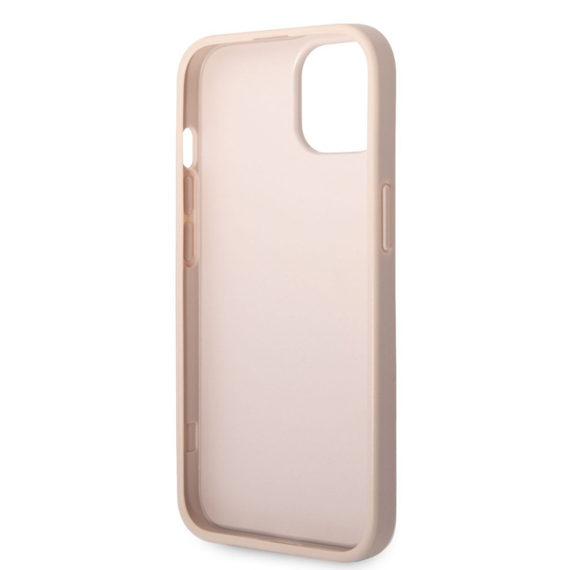 Гръб Guess PU 4G Metal Logo Case за iPhone 14 - Розов