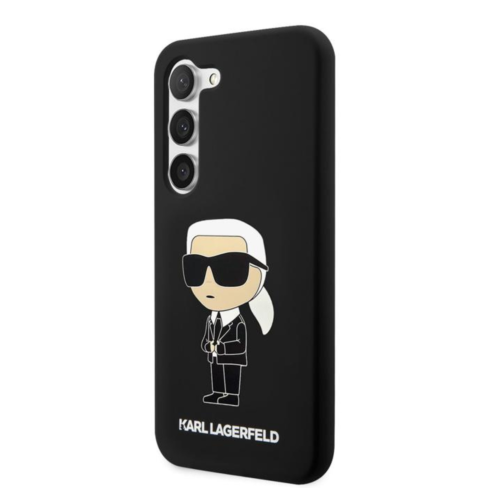 Гръб Karl Lagerfeld Liquid Silicone Ikonik NFT Case за Samsung Galaxy S23 - Черен