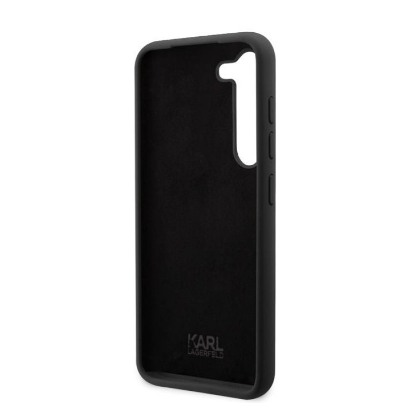 Гръб Karl Lagerfeld Liquid Silicone Ikonik NFT Case за Samsung Galaxy S23 Plus  - Черен