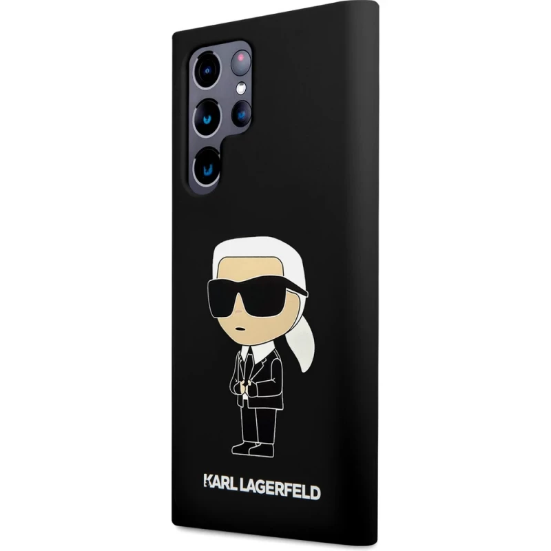 Гръб Karl Lagerfeld Liquid Silicone Ikonik NFT Case за Samsung Galaxy S23 Ultra  - Черен