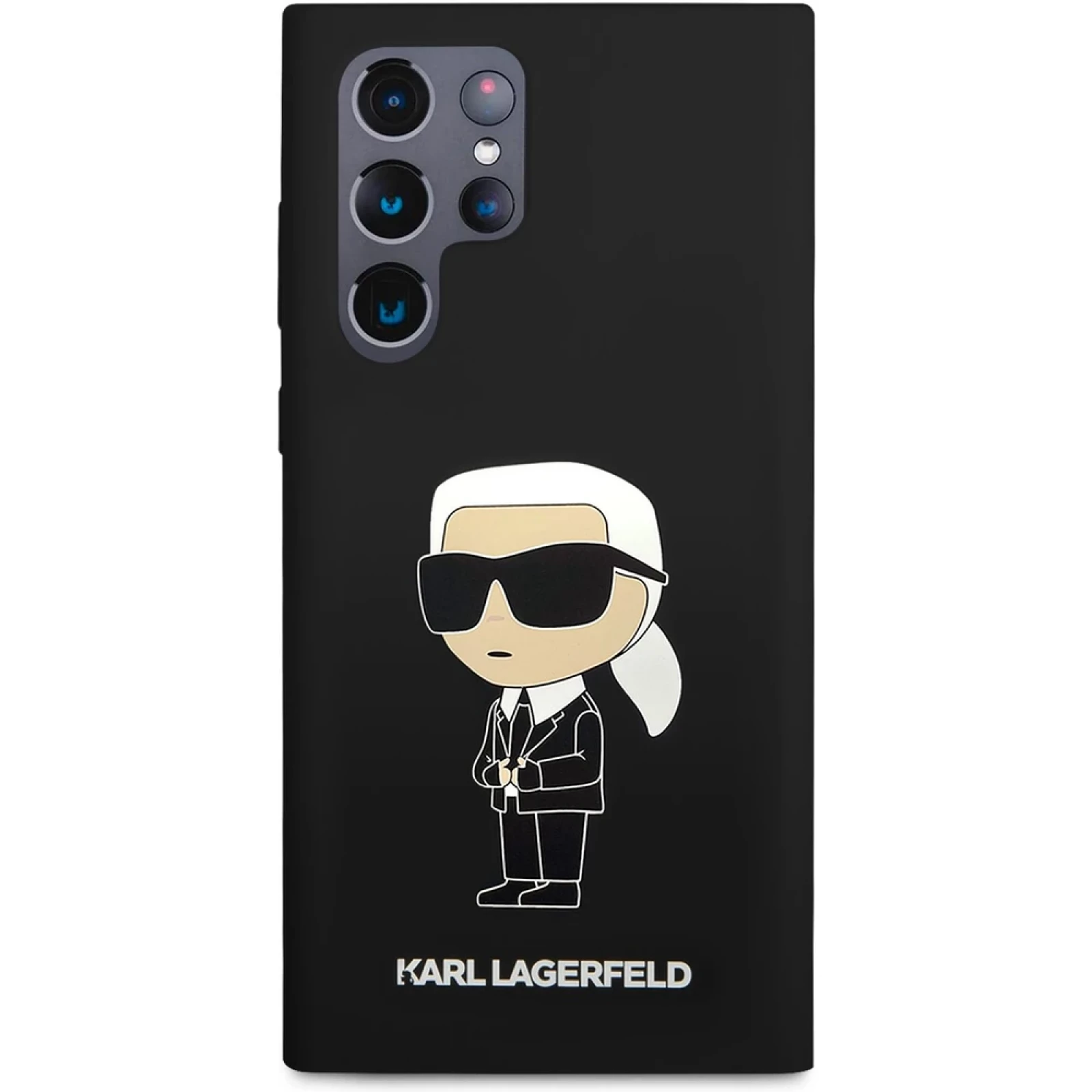 Гръб Karl Lagerfeld Liquid Silicone Ikonik NFT Case за Samsung Galaxy S23 Ultra  - Черен