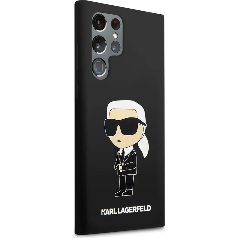 Гръб Karl Lagerfeld Liquid Silicone Ikonik NFT Case за Samsung Galaxy S23 Ultra  - Черен