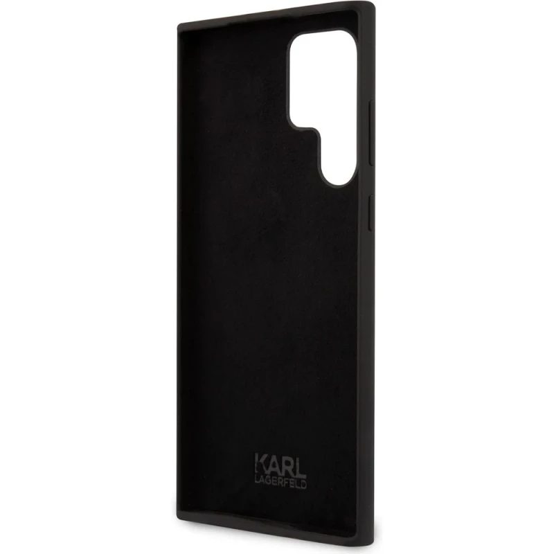 Гръб Karl Lagerfeld Liquid Silicone Ikonik NFT Case за Samsung Galaxy S23 Ultra  - Черен