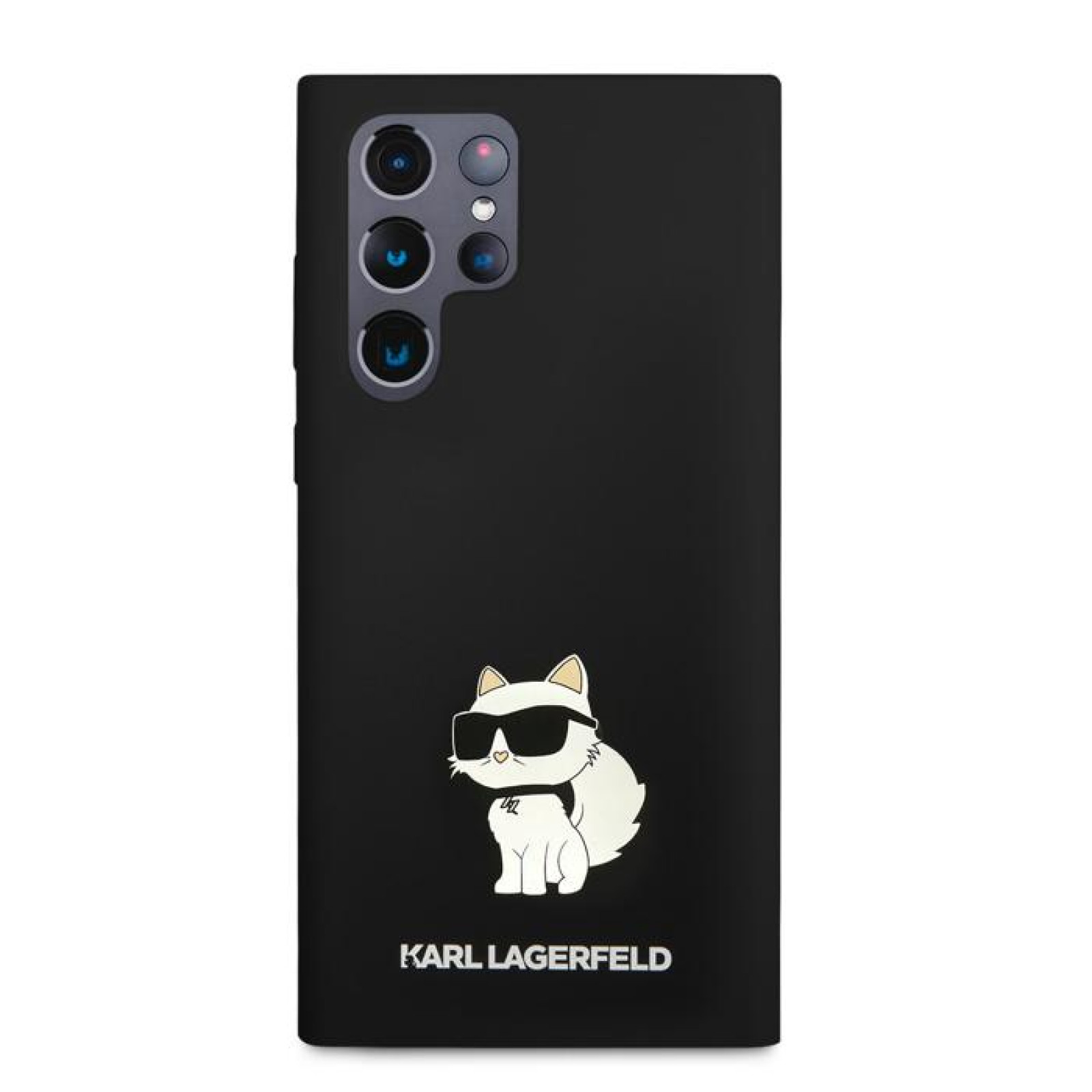 Гръб Karl Lagerfeld Liquid Silicone Choupette NFT Case за Samsung Galaxy S23 Ultra  - Черен