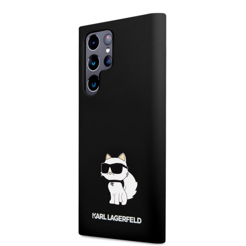 Гръб Karl Lagerfeld Liquid Silicone Choupette NFT Case за Samsung Galaxy S23 Ultra  - Черен