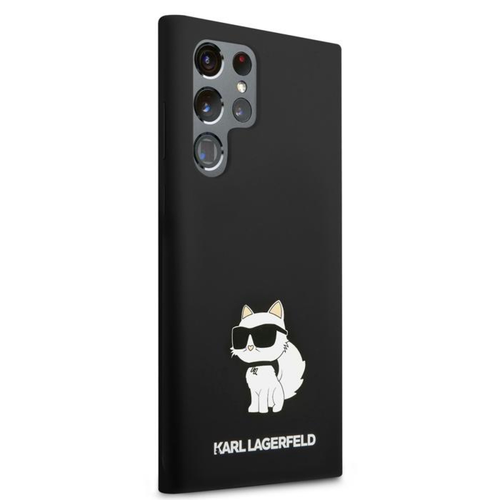 Гръб Karl Lagerfeld Liquid Silicone Choupette NFT Case за Samsung Galaxy S23 Ultra  - Черен