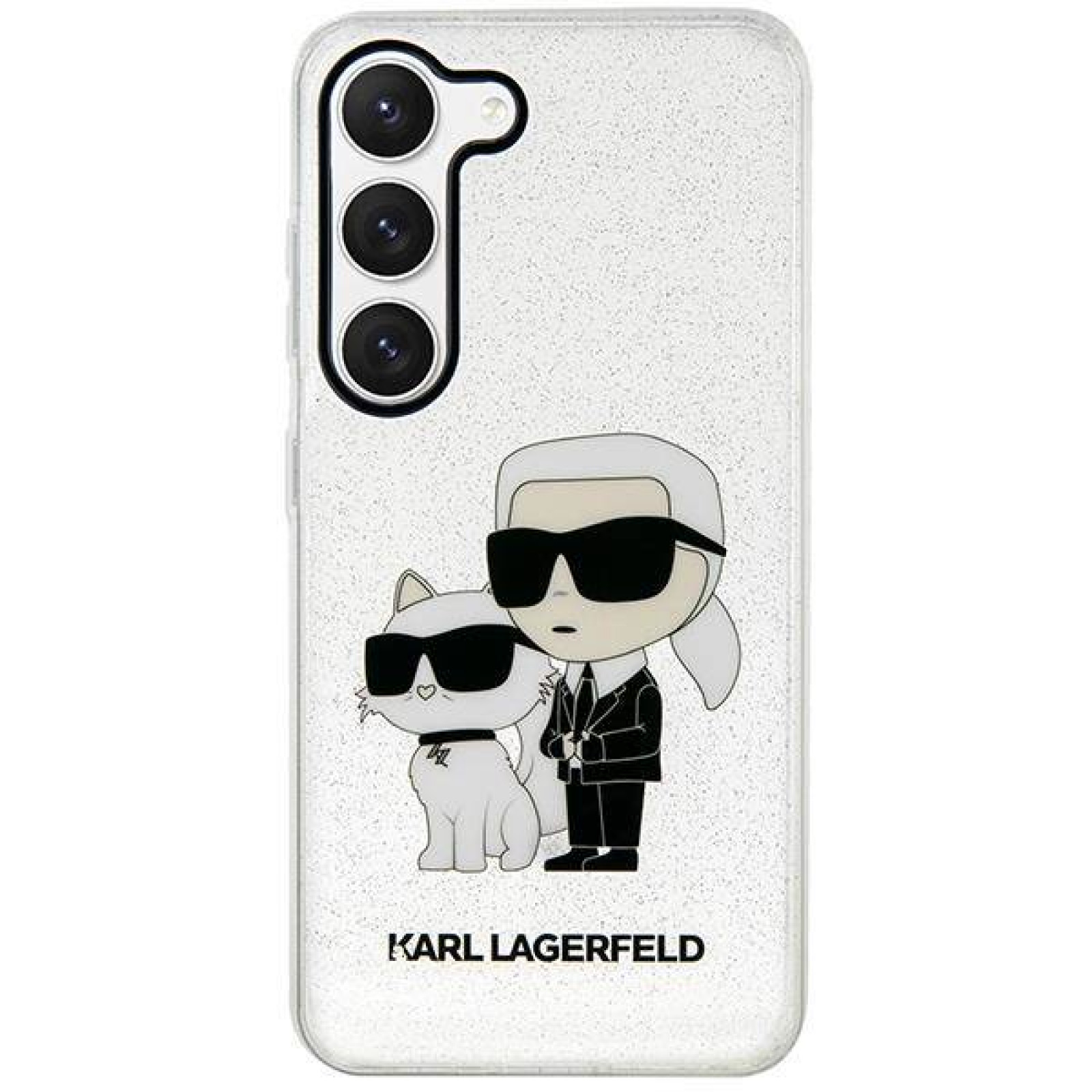 Гръб Karl Lagerfeld IML Glitter Karl and Choupette NFT Case за  Samsung Galaxy S23 Plus - Прозрачен