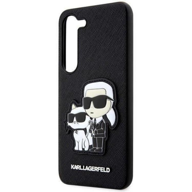 Гръб Karl Lagerfeld  Saffiano Karl and Choupette за Samsung Galaxy S23 - Черен