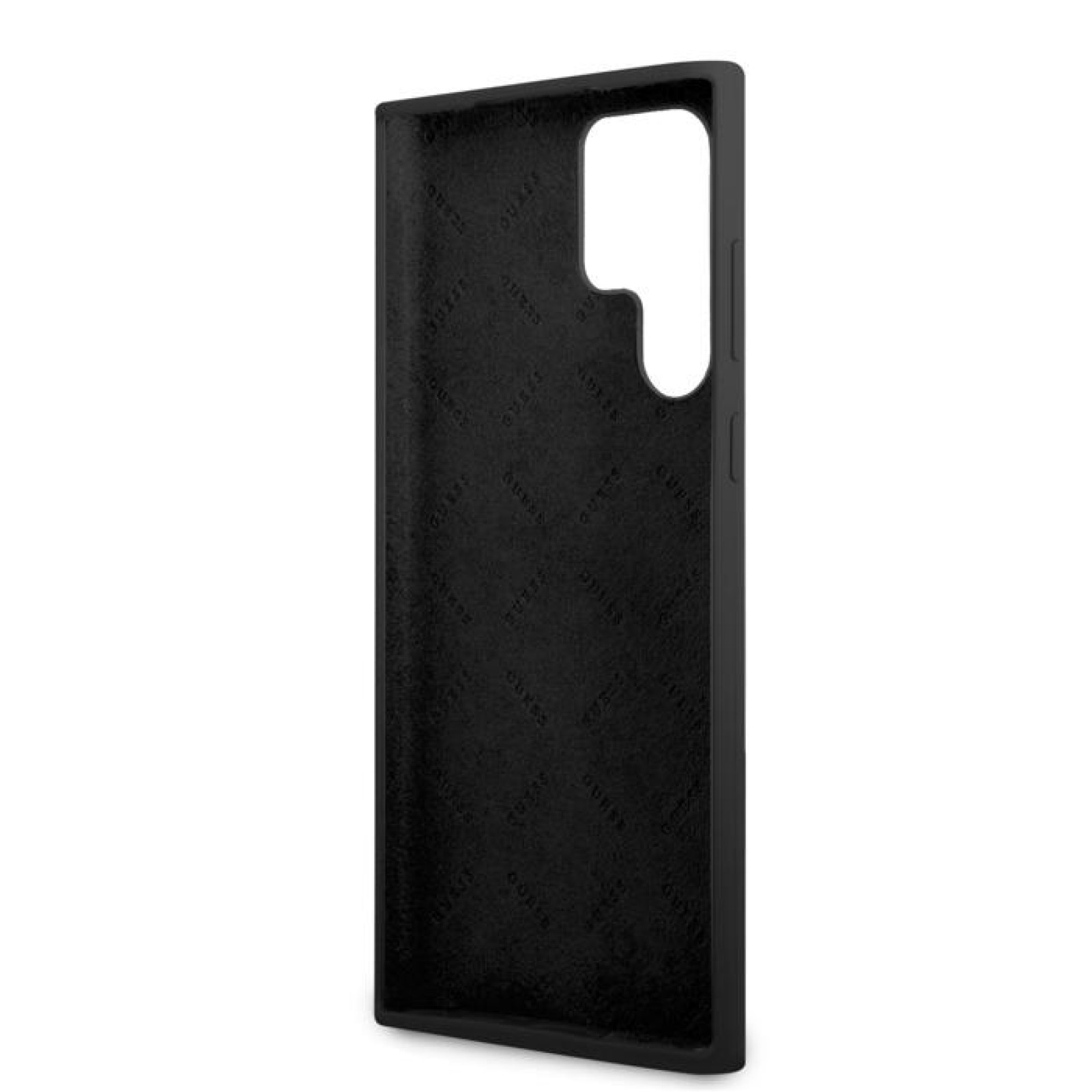 Гръб Guess Liquid Silicone Metal Logo Case за Samsung Galaxy S23 Ultra - Черен