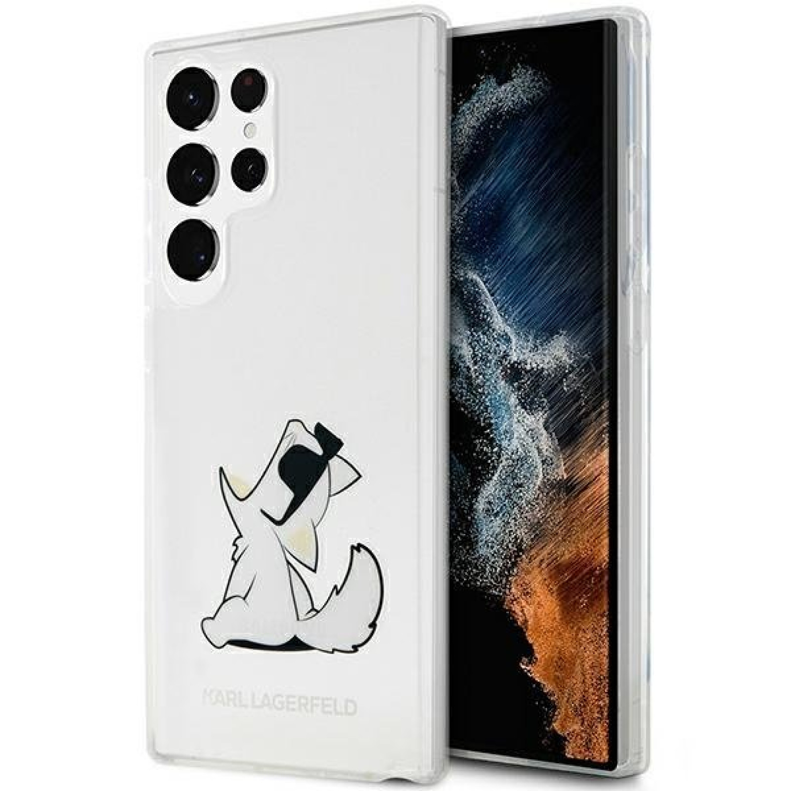 Гръб Karl Lagerfeld PC TPU Choupette Eat Case за  Samsung Galaxy S23 Ultra - Прозрачен