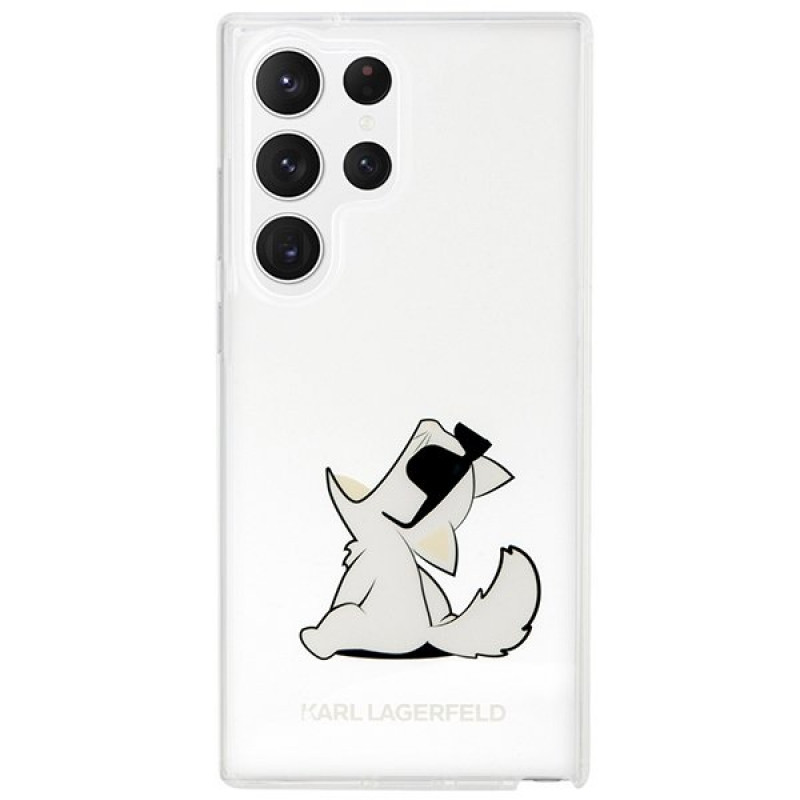 Гръб Karl Lagerfeld PC TPU Choupette Eat Case за  Samsung Galaxy S23 Ultra - Прозрачен