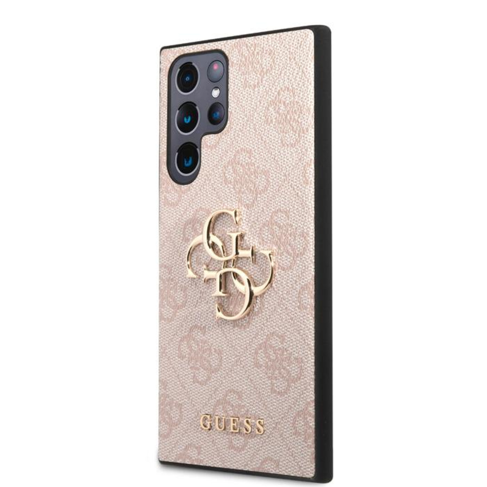 Гръб Guess PU 4G Metal Logo Case за Samsung Galaxy S23 Ultra - Розов