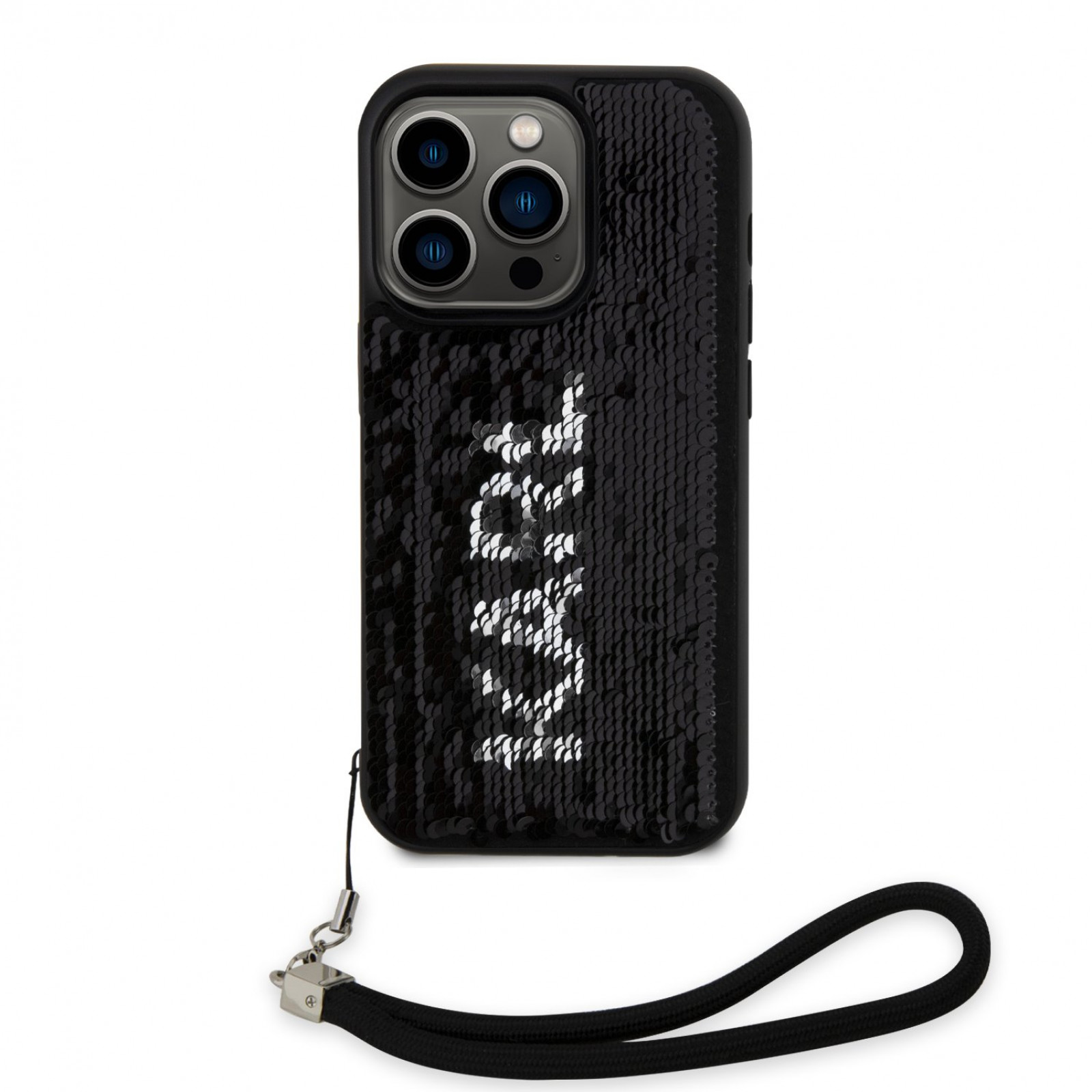 Гръб Karl Lagerfeld Sequins Reversible Case за iPhone 13 Pro - Черен/Сребрист