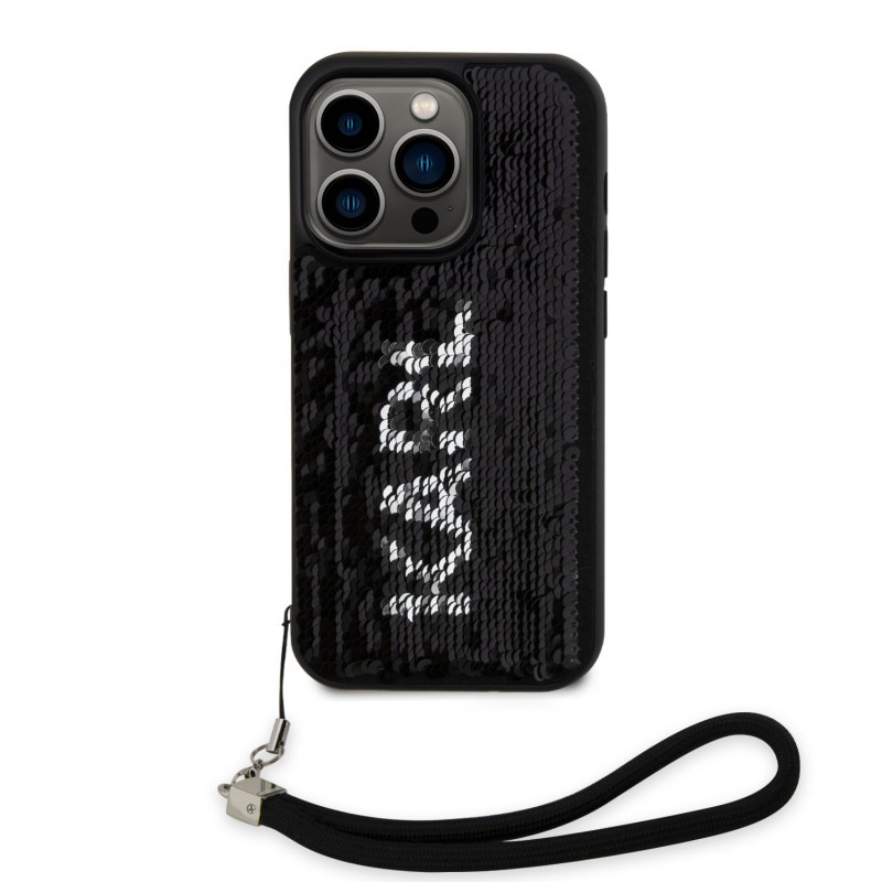 Гръб Karl Lagerfeld Sequins Reversible Case за iPhone 13 Pro - Черен/Сребрист