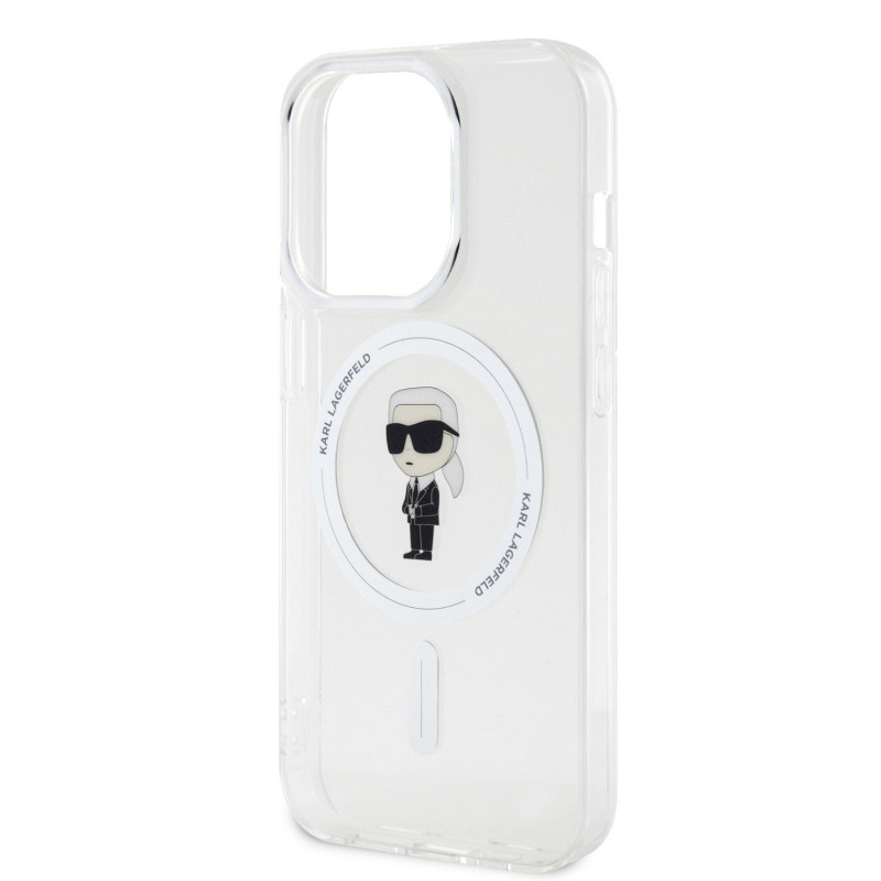 Гръб Karl Lagerfeld IML Ikonik MagSafe Case за iPhone 15 Pro Max  - Прозрачен