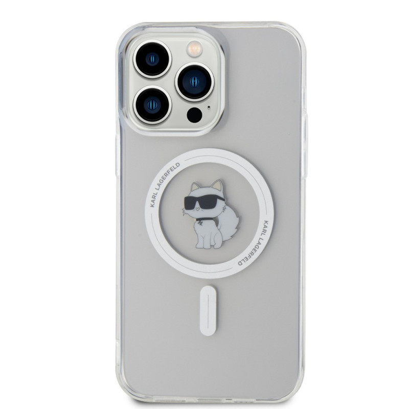 Гръб Karl Lagerfeld за iPhone 15 Pro Max, IML Choupette MagSafe Case, Порзрачен