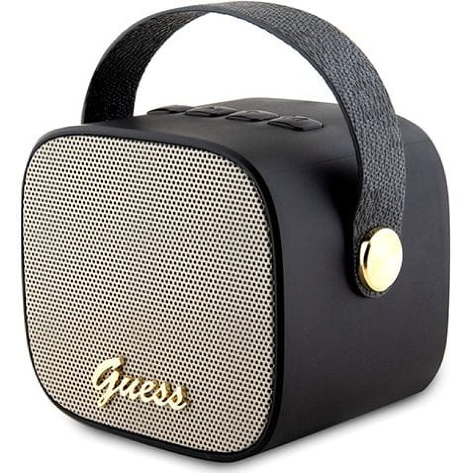 Bluetooth колонка Guess Mini Bluetooth Speaker PU 4G Strap - Черни