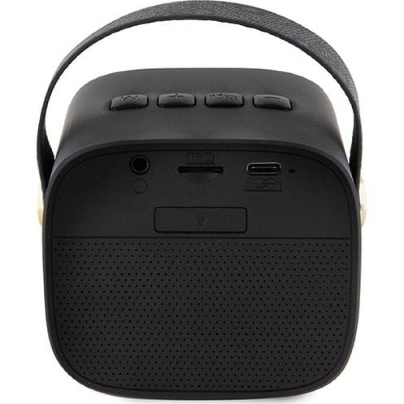 Bluetooth колонка Guess Mini Bluetooth Speaker PU 4G Strap - Черни