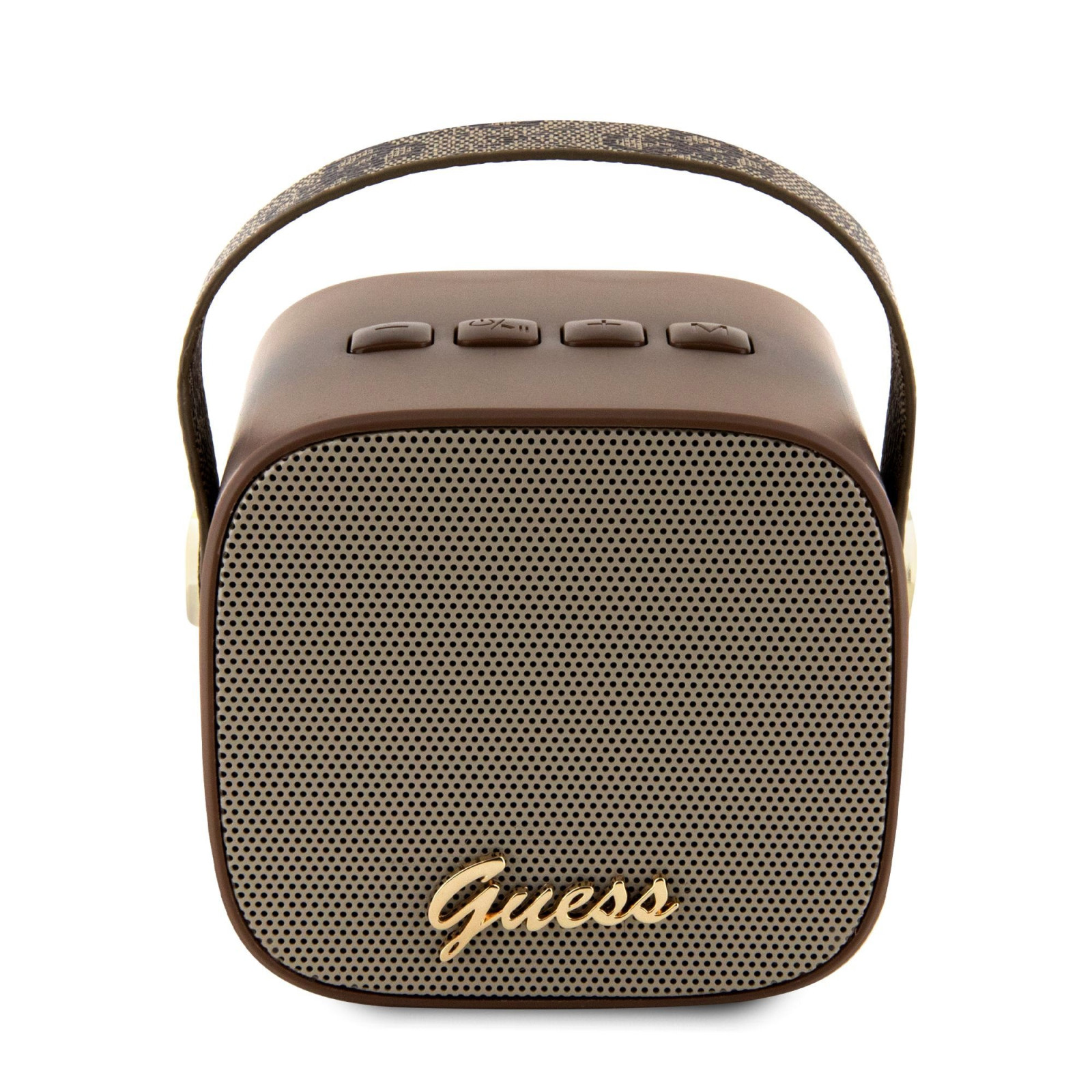 Bluetooth колонка Guess Mini Bluetooth Speaker PU 4G Strap - Кафяви