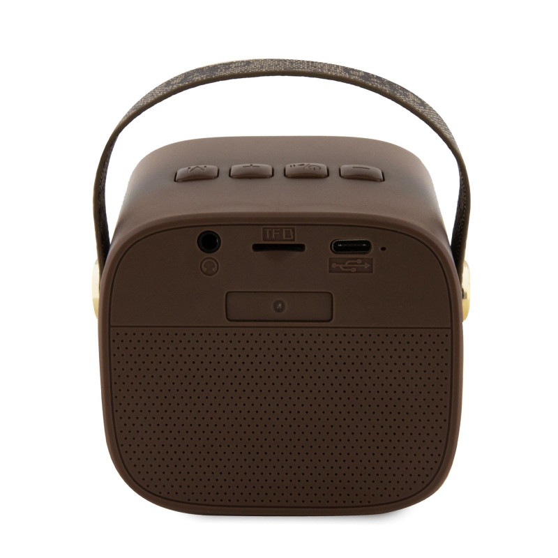 Bluetooth колонка Guess, Mini Bluetooth Speaker, PU, 4G Strap, Кафяви