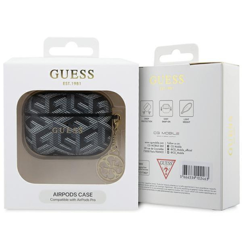 Калъф за Airpods Guess PU G Cube Charm Case за AirPods Pro  - Черен
