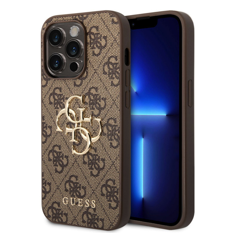 Гръб Guess PU 4G Metal Logo Case за iPhone 15 Pro ...