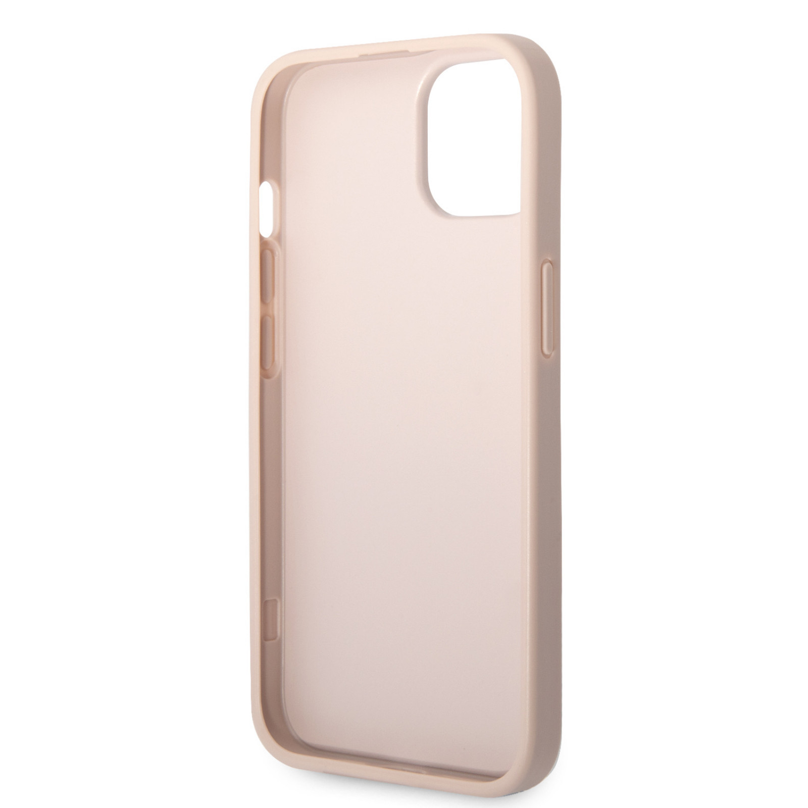 Гръб Guess PU 4G Metal Logo Case за iPhone 15 - Розов