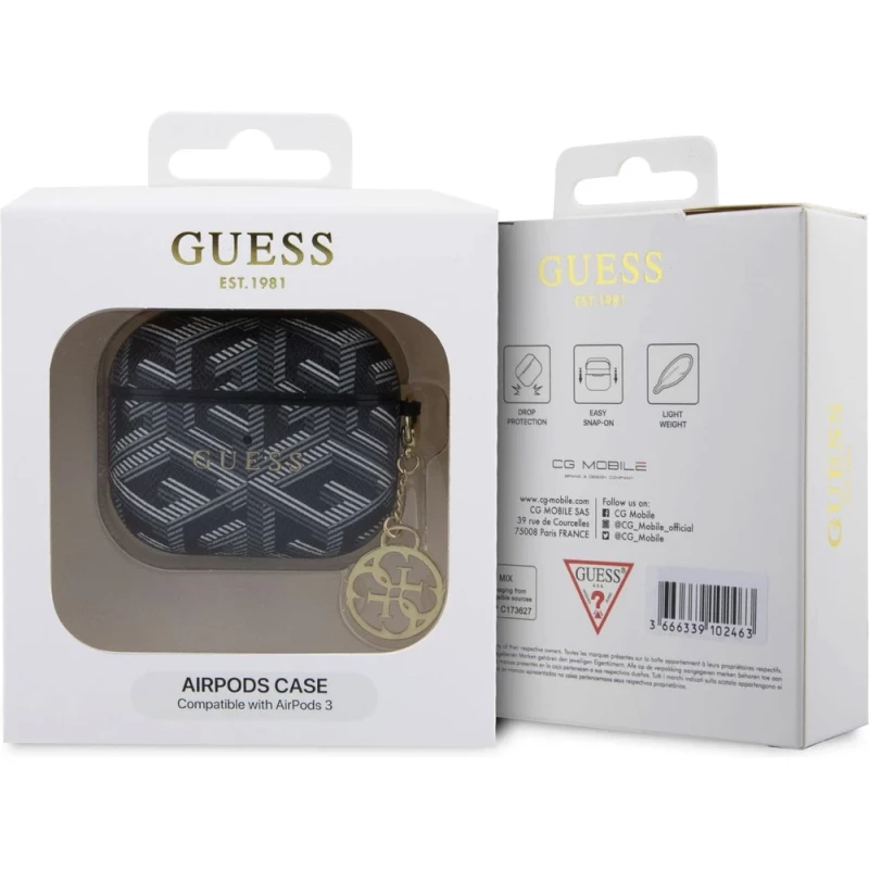 Калъф за Airpods Guess PU G Cube Charm Case за AirPods 3  - Черен