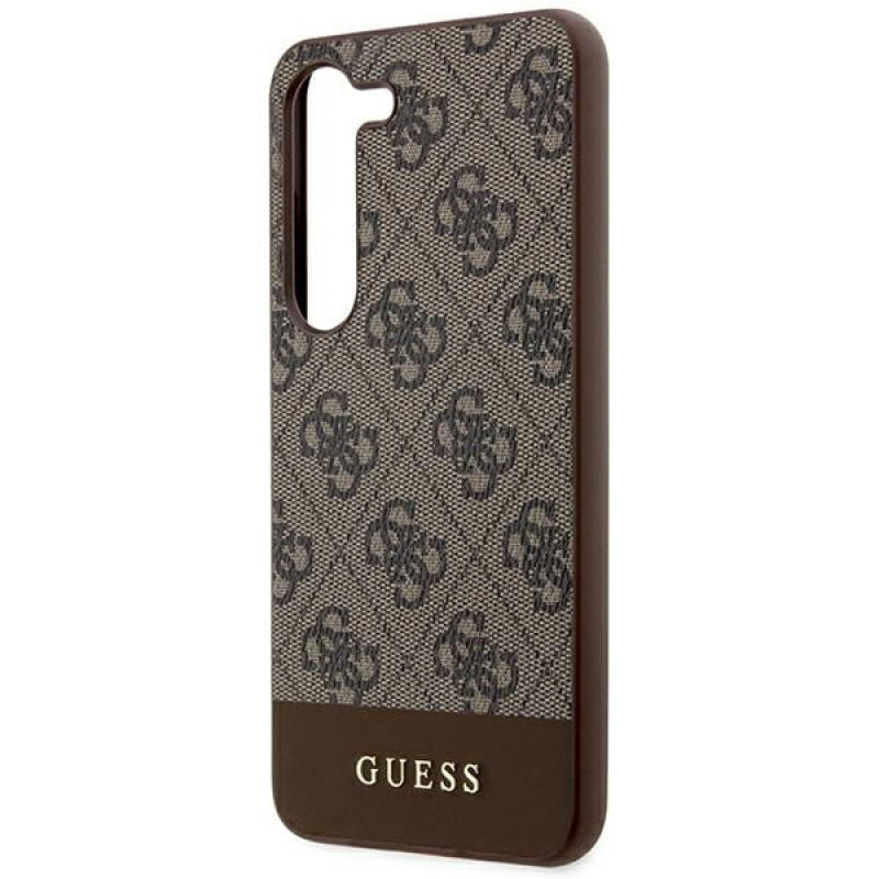 Гръб Guess 4G Stripe Case  за Samsung Galaxy S24 - Кафяв